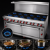 Thumbnail image #3 for American Range Green Flame 72-Inch Commercial Gas Range with 12 Open Burners and 2 Standard Ovens