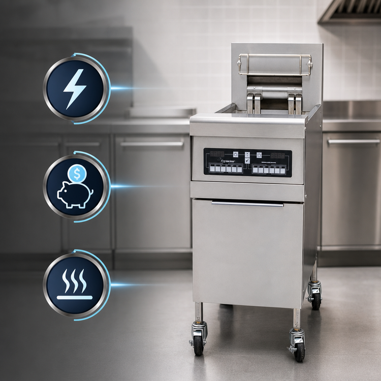 Product image #3 for Frymaster RE17 High Efficiency Electric Floor Fryer, 50 lb. Open Pot