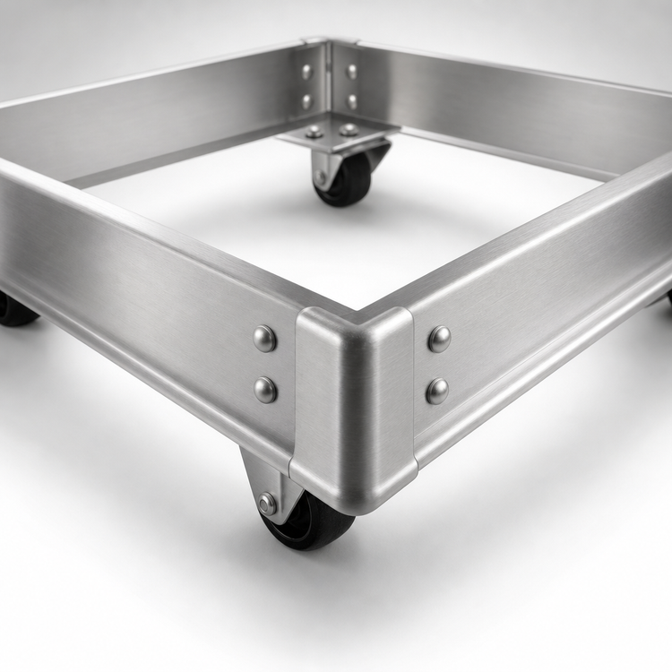 Product image #3 for Metro 24 x 24 in. Stainless Steel Truck Dolly Frame with Wraparound Bumper