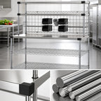Thumbnail image #4 for Metro Metro2Go CRHSP-3060 60-Inch 304 Stainless Steel Countertop Prep Workstation with Overhead Heated Shelves, 120V
