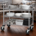Thumbnail image #3 for Chrome-Plated 3-Shelf Wire Utility Bus Cart, 1200 lb Capacity