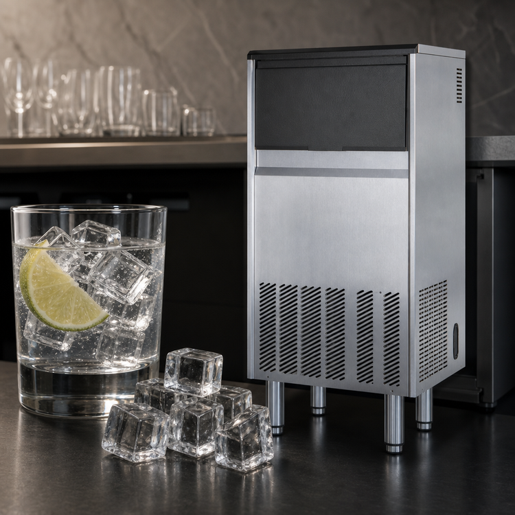 Product image #3 for Ice-O-Matic Undercounter Gourmet Grande Cube Ice Maker with 48.5 lb. Built-In Bin, Air-Cooled, 121 lb./Day