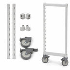 Thumbnail image #4 for Cambro Camshelving® CPMPK2159480 Mobile Shelving Post Kit, 21-Inch W x 59-1/4-Inch H, Speckled Gray, Total-Locking Casters