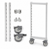 Thumbnail image #4 for Cambro Camshelving Premium Series Mobile Post Kit, 21-Inch Wide x 59-1/4-Inch High, Speckled Gray