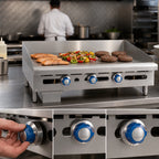 Thumbnail image #3 for Imperial ITG-24 Countertop Gas Griddle, Thermostatic, 24 x 24-Inch Smooth Steel Plate, 60,000 BTU