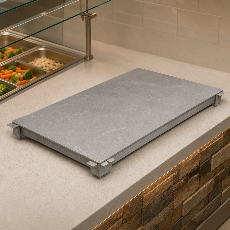 Product image #3 for Hatco Built-In Flush Top Simulated Stone Hot/Cold Shelf for Remote Refrigeration, 48-Inch Wide