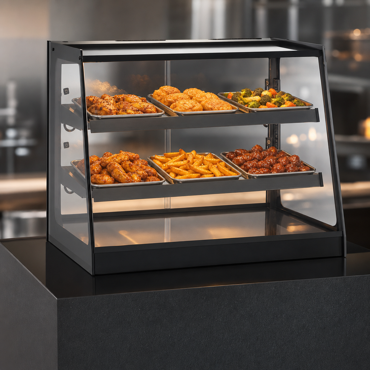 Product image #3 for 47-Inch Countertop Heated Merchandiser with 2 Adjustable Heated Shelves