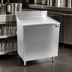 Thumbnail image #3 for CHOICE 18-Inch x 19-Inch Freestanding Underbar Drainboard Cabinet with Single Hinged Door, Stainless Steel