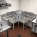 Thumbnail image #3 for 63 x 63-Inch Corner 3-Compartment Stainless Steel Sink with Dual 24-Inch Drainboards