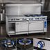 Thumbnail image #3 for Imperial Pro Series 72-Inch Commercial Gas Range with 4 Open Burners, 48-Inch Griddle, Standard Oven, and Open Cabinet Base
