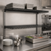 Thumbnail image #3 for Eagle Group 36 Inch Stainless Steel Wire Cantilever Shelf with 1 Inch Wraparound Ledge