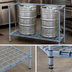 Thumbnail image #3 for Quantum Modular Wire Keg Dunnage Rack, 36 x 24 x 34 Inches, 2-Keg Capacity, Gray Epoxy Antimicrobial Finish