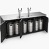 Thumbnail image #3 for Beverage-Air 94-Inch Direct Draw Beer Dispenser with 3 Solid Doors, 5-Keg Capacity, and Dual Faucet Towers