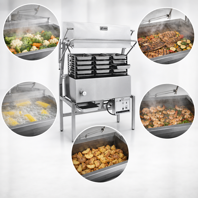 Product image #3 for Skittle SKG15-9 Gas Multi-Function Tilting Skillet / Braising Pan