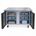 Thumbnail image #3 for Randell 48 Inch Two-Section Worktop Freezer with Doors, Stainless Steel, Rear-Mounted Self-Contained R290, 1/2 HP