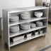 Thumbnail image #4 for John Boos Open Front Dish Cabinet with Mid-Shelf, 72 x 15 x 35 Inches, Stainless Steel