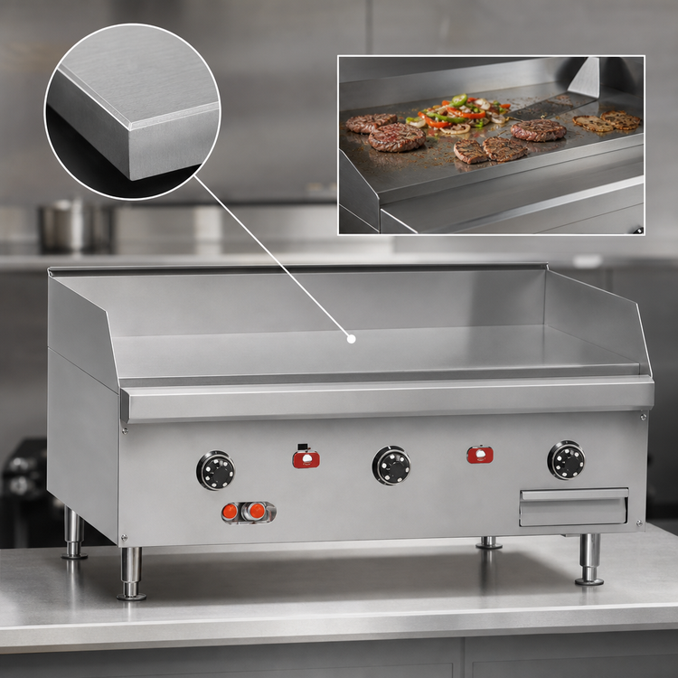 Product image #3 for Southbend HDG-48-30 Heavy Duty Countertop Gas Griddle, 48 x 30 Inch Cooking Surface, Thermostatic, 120,000 BTU