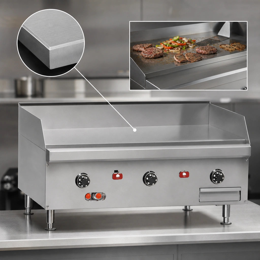 1-Inch Polished Steel Griddle Plate