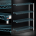 Thumbnail image #3 for EagleGard 4-Tier Add-On Wire Shelving Unit, 60 x 21 x 74 Inches, Blue-Green Hybrid Epoxy Finish