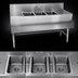 Thumbnail image #3 for Spec-Bar 3-Compartment Underbar Sink Unit with 24-Inch Right Drainboard, 60W x 24D x 37H