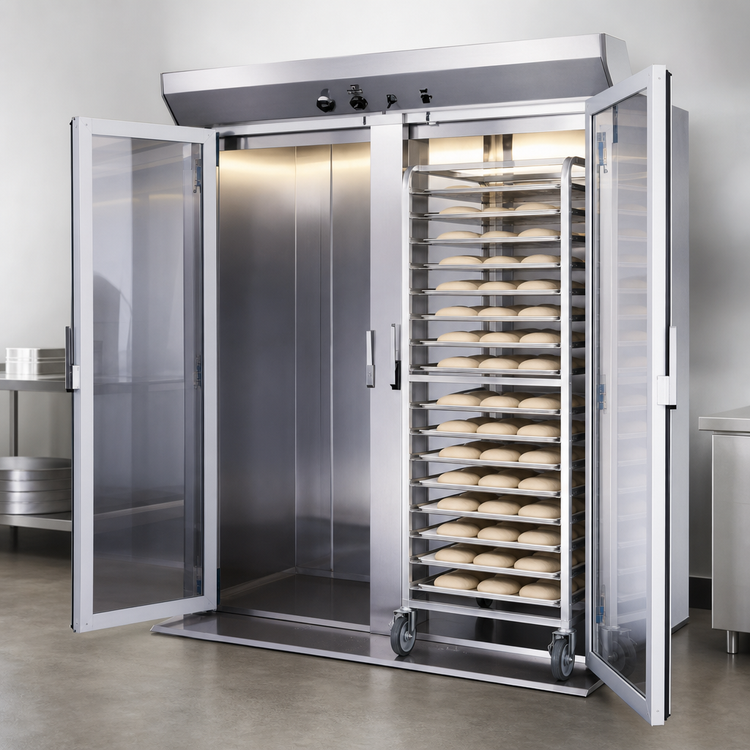 Product image #3 for Doyon Roll-In Two-Section Stainless Steel Proofer Cabinet with Full-View Glass Doors