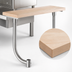 Thumbnail image #3 for Adjustable Height Maple Cutting Board for Equipment Stands, 30 x 10 x 1-1/4 Inch, Stainless Steel Legs