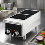 Thumbnail image #3 for Vollrath 912HIMC Dual Hob Countertop Induction Range, Manual Controls, Stainless Steel, 2,500-2,900 Watts per Hob, 208-240V