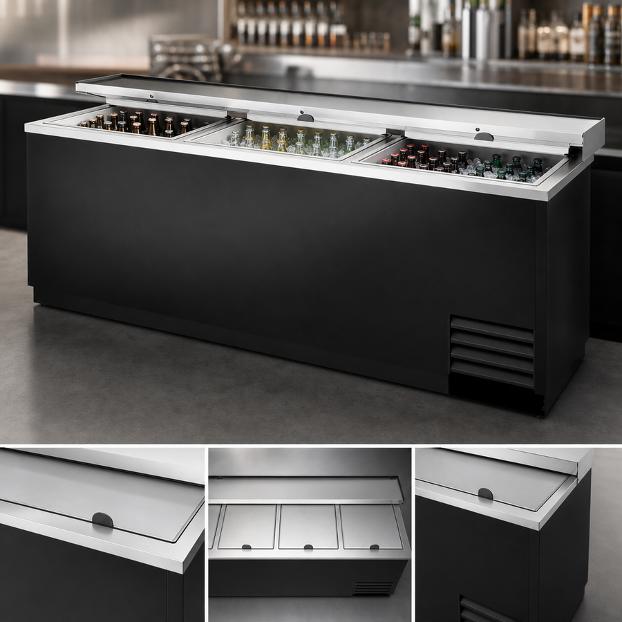 Flat-Top Design with 3 Lids