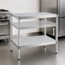 Thumbnail image #3 for New Age 42-Inch Wide Stationary Aluminum Equipment Stand with 2 Adjustable Solid Shelves