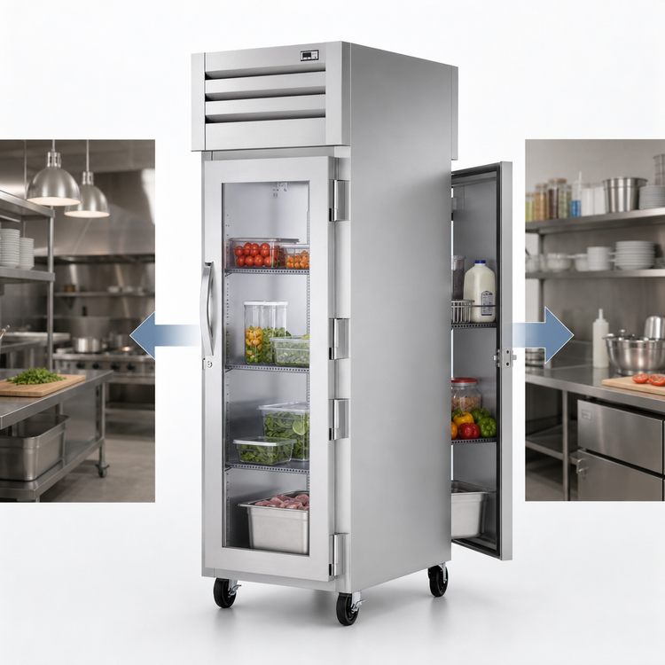 Product image #3 for True SPEC SERIES Pass-Thru Reach-In Refrigerator, 1-Section, Glass Front / Solid Rear, Top-Mounted Self-Contained