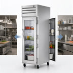 Thumbnail image #3 for True Mfg. - General Foodservice SPEC SERIES STA1RPT-1G-1S-HC 1-Section Pass-Thru Reach-In Refrigerator, Glass Front/Solid Rear, Top-Mounted Cooling