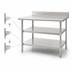 Thumbnail image #3 for Eagle Group 48 x 24 Inch Adjustable Stainless Steel Work Table Undershelf for Uni-Lok Hat Channel Frames