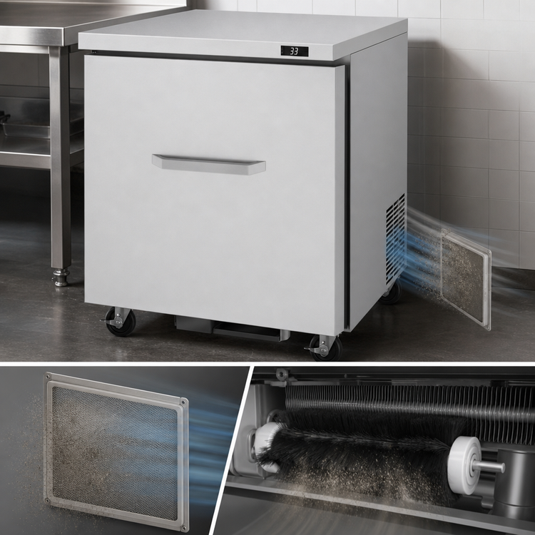 Product image #3 for Turbo Air PRO Series One-Section Undercounter Drawer Refrigerator, Self-Contained Rear-Mount, 27-1/2-Inch Wide, 6.8 Cu. Ft.