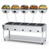 Thumbnail image #3 for Vollrath ServeWell SL 5-Well Electric Hot Food Table with Undershelf, Drains, and Adjustable Legs, 76-Inch