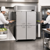 Thumbnail image #3 for Turbo Air PRO Series Pass-Thru Two-Section Heated Holding Cabinet with 8 Half Solid Doors, 48.7 Cu. Ft.