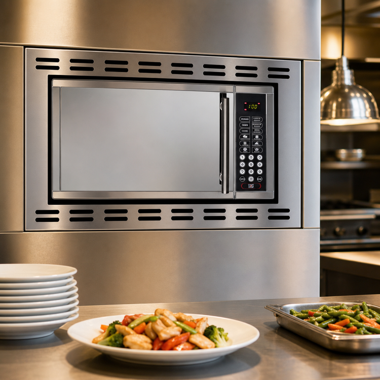 Product image #3 for Summit Commercial 0.9 Cu. Ft. Built-In Light Duty Microwave Oven, 900W, Mirror Finish