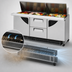 Thumbnail image #3 for Turbo Air Super Deluxe Three-Section Front Breathing Sandwich/Salad Mega Top Prep Table with 2 Drawers and 2 Doors, 72-5/8 Inch
