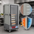 Thumbnail image #3 for Metro C5 Insulation Armour 3/4 Height Mobile Heated Holding Cabinet with Clear Polycarbonate Door, Gray