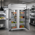 Thumbnail image #3 for Beverage-Air P-Series Two-Section Pass-Thru Reach-In Refrigerator, 48.33 Cu. Ft., Top-Mounted Self-Contained, 4 Solid Doors