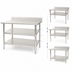 Thumbnail image #3 for Adjustable Galvanized Work Table Undershelf, 120 in. x 24 in., for Uni-Lok Hat Channel Frame Tables