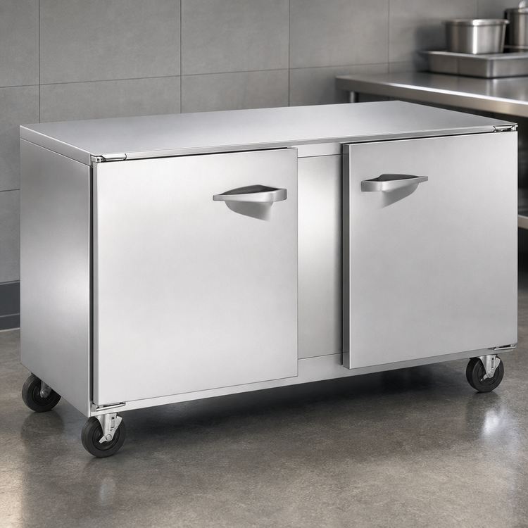 Product image #3 for Dealer's Choice ULT60-LR 60" Two-Section Undercounter Freezer with Solid Doors