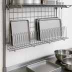 Thumbnail image #3 for Metro SmartWall TDR48K4 48-Inch Grid-Mounted Tray Drying Rack, Gray Epoxy-Coated with Microban