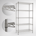 Thumbnail image #3 for Eagle Group 5-Tier Stationary Starter Wire Shelving Unit, 48W x 21D x 74H, Stainless Steel Finish