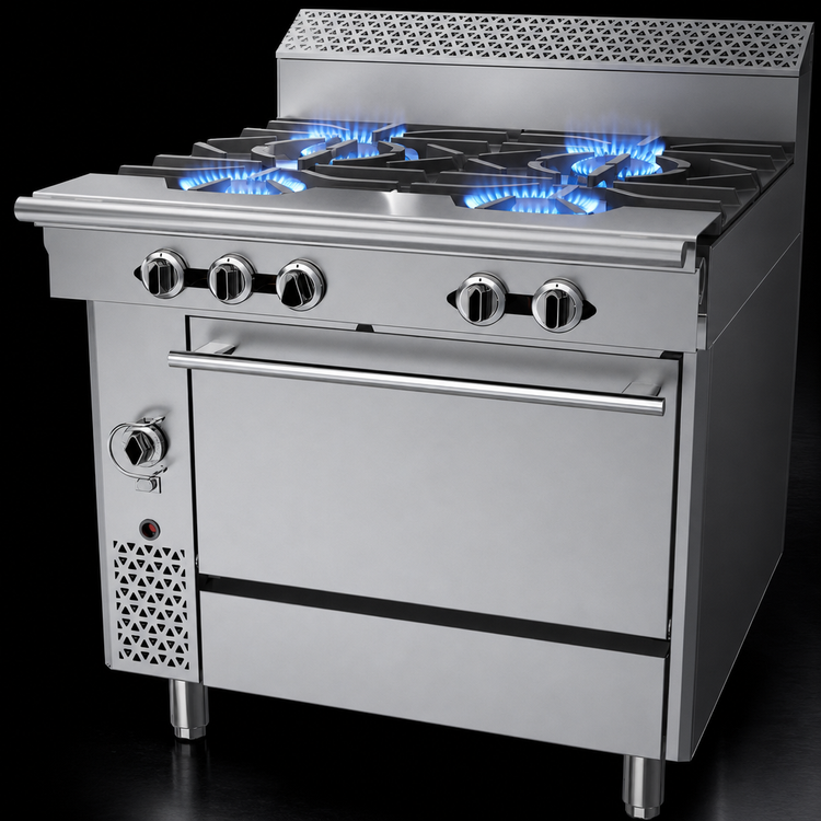 Product image #3 for Garland Cuisine Series 36-Inch Heavy Duty Gas Range with 4 Open Burners and Convection Oven