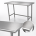 Thumbnail image #3 for Advance Tabco Premium Series Flat Top Stainless Steel Work Table, 30 x 24 Inches, Open Base, 14 Gauge 304 Top