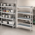 Thumbnail image #3 for Fermostock 4-Tier Polymer Shelving Expansion Kit, 71