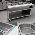 Thumbnail image #3 for Eagle Group Spec-Master SPHT5CB-208-3 5-Well Electric Sealed Well Mobile Hot Food Table with AutoFill