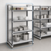 Thumbnail image #3 for Cambro Camshelving Elements XTRA 4-Tier Stationary Starter Polymer Shelving Unit, 18 x 72 x 64 Inches, Vented and Solid, Speckled Gray
