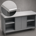 Thumbnail image #3 for Eagle Spec-Master Plate Cabinet with Hinged Doors, 48 Inch W x 18 Inch D, Stainless Steel Top