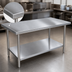 Thumbnail image #3 for John Boos Stallion 72-Inch x 30-Inch Stainless Steel Top Work Table with Undershelf